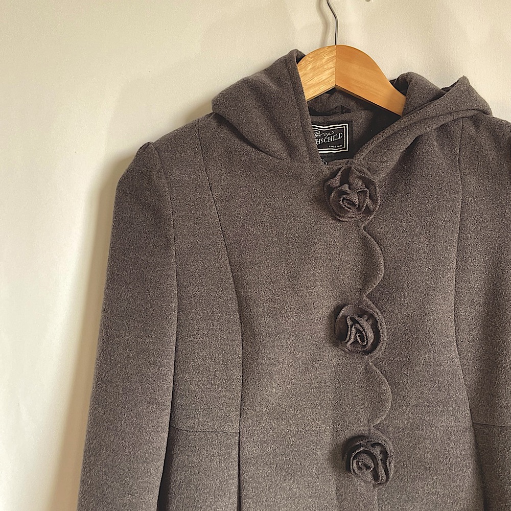 Rothschild XL girls grey coat with hood